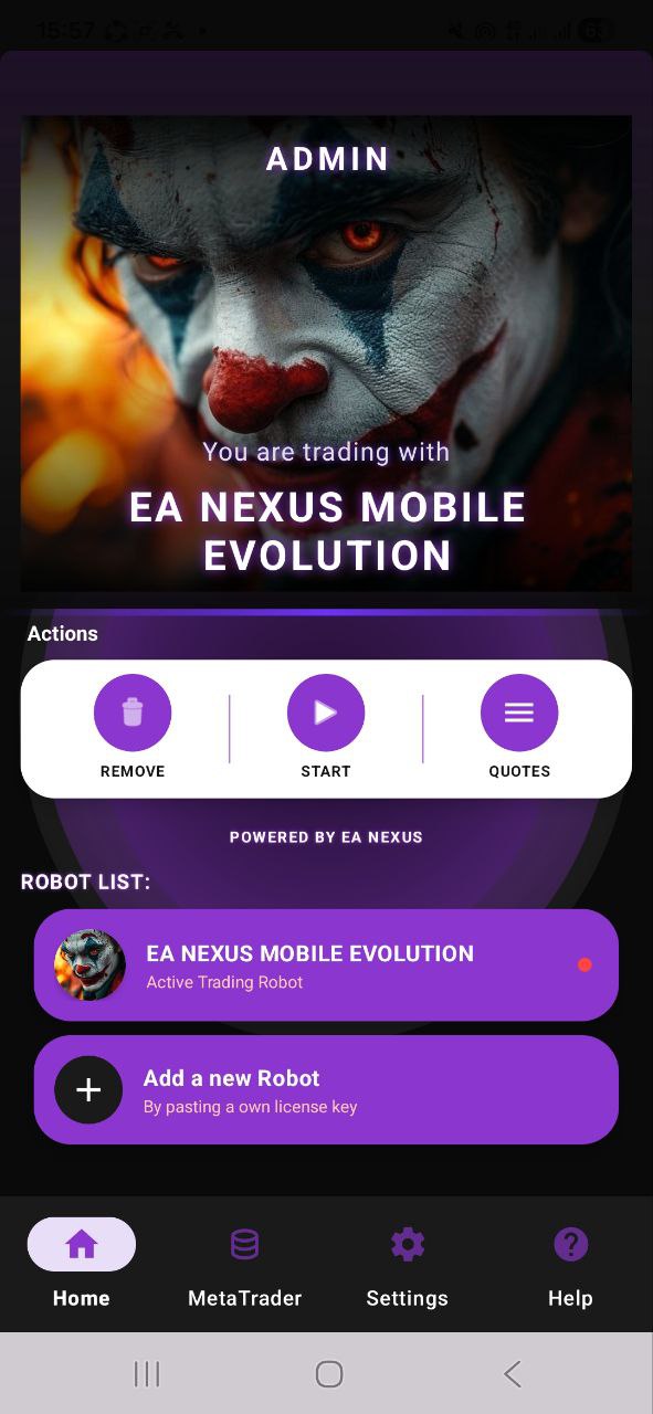 EA Nexus Trading Platform Dashboard